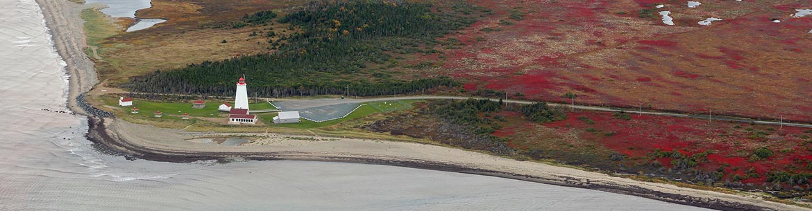 Lighthouse on Miscou Island, Acadian Peninsula, New Brunswick (Photo by Mike Dembeck)