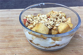 Deconstructed crabapple crumble (Photo by NCC)